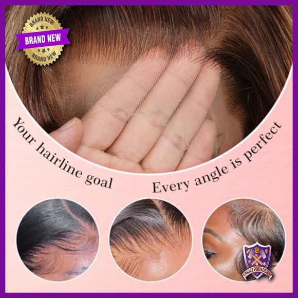 Full Lace Frontal Wig Human Hair 200% Density Body Wave Pre Plucked main image 4